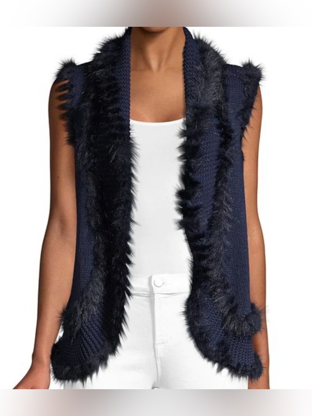 Lilly Pulitzer Trinette faux fur sweater vest
